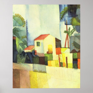 Bright house by August Macke Poster