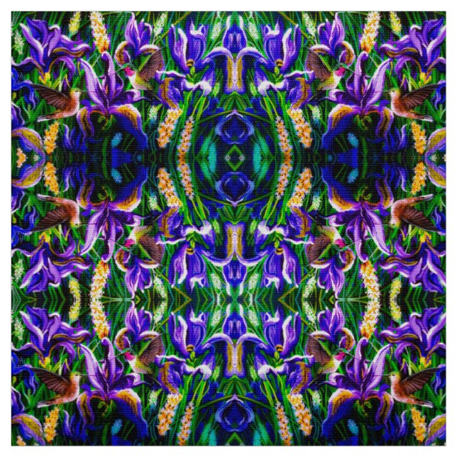 Bright Hummingbird Dreams Fabric (Swatch)