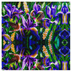 Bright Hummingbird Dreams Fabric