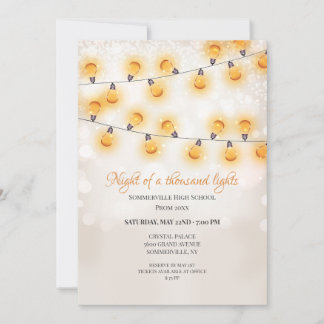 Bright Hung Lights Prom Invitation