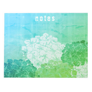 Bright Hydrangea Blooms notepad
