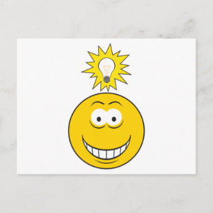 Bright Idea Face Postcard