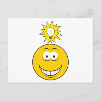 Bright Idea Face Postcard