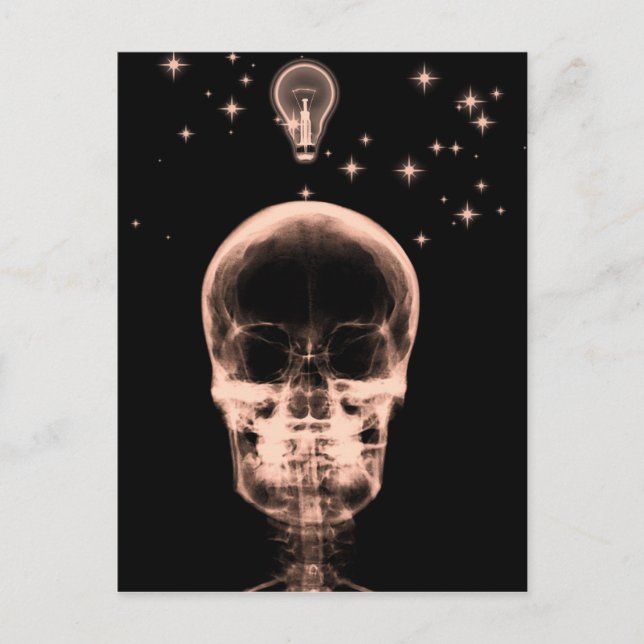 Bright Idea X-Ray Skeleton - Orange Postcard (Front)