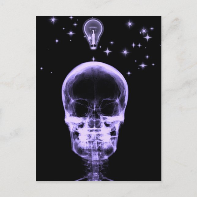 Bright Idea X-Ray Skeleton - Purple Postcard (Front)