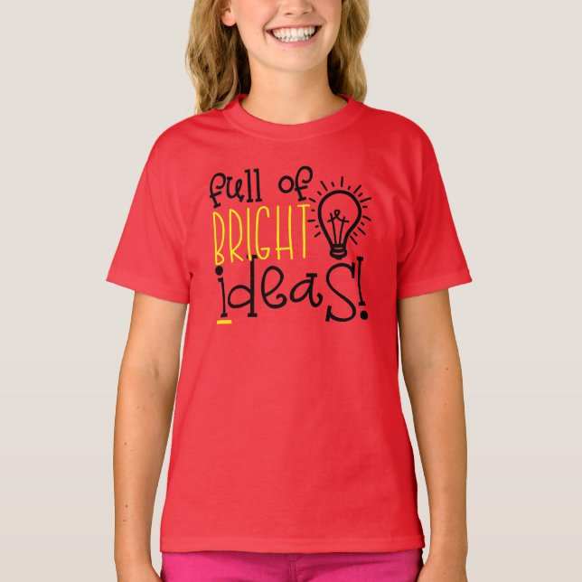 Bright ideals  - Girl's Ringer T-Shirt (Front)
