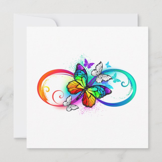 Bright infinity with rainbow butterfly (Front)