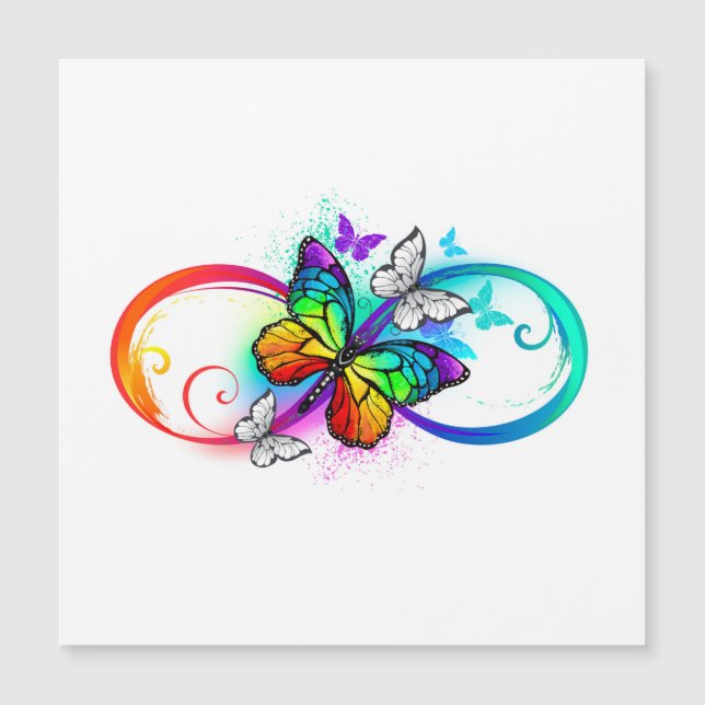 Bright infinity with rainbow butterfly (Front)
