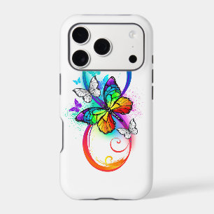 Bright infinity with rainbow butterfly