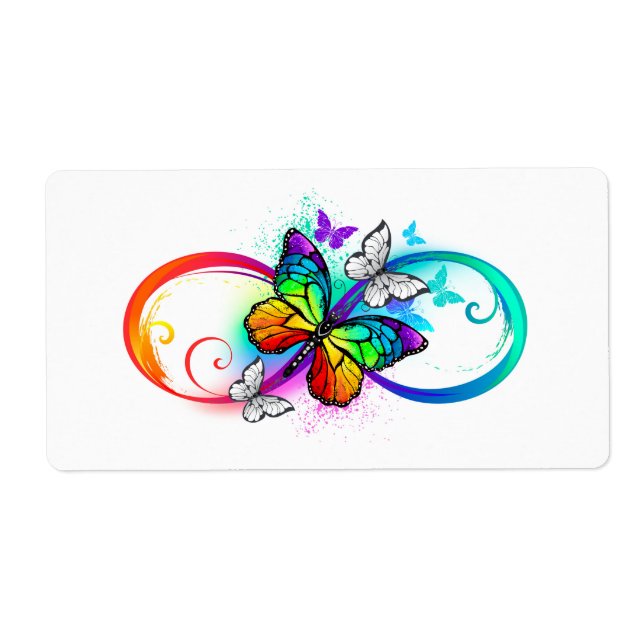 Bright infinity with rainbow butterfly (Front)