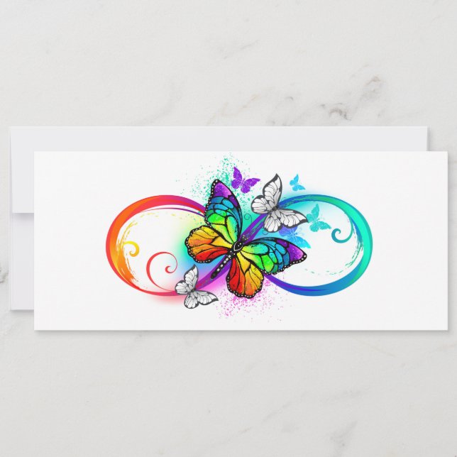 Bright infinity with rainbow butterfly (Front)