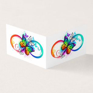 Bright infinity with rainbow butterfly