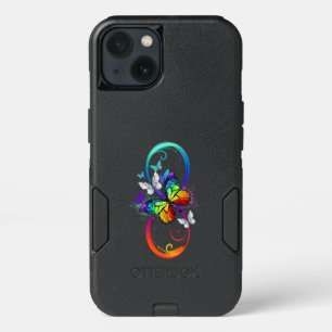 Bright infinity with rainbow butterfly