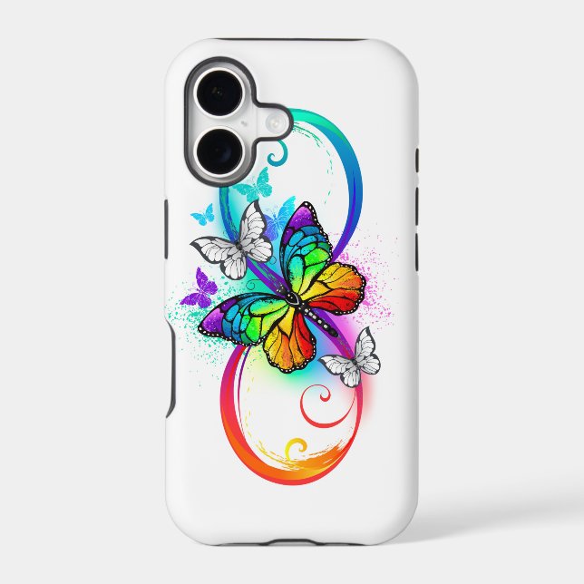 Bright infinity with rainbow butterfly (Back)