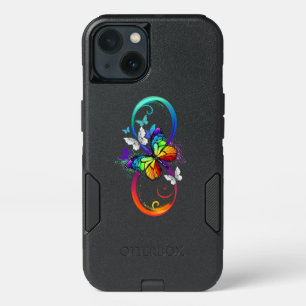 Bright infinity with rainbow butterfly