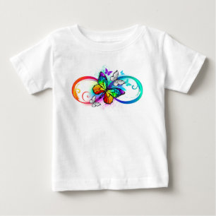 Bright infinity with rainbow butterfly baby T-Shirt