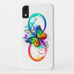 Bright infinity with rainbow butterfly Case-Mate iPhone case