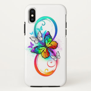 Bright infinity with rainbow butterfly Case-Mate iPhone case