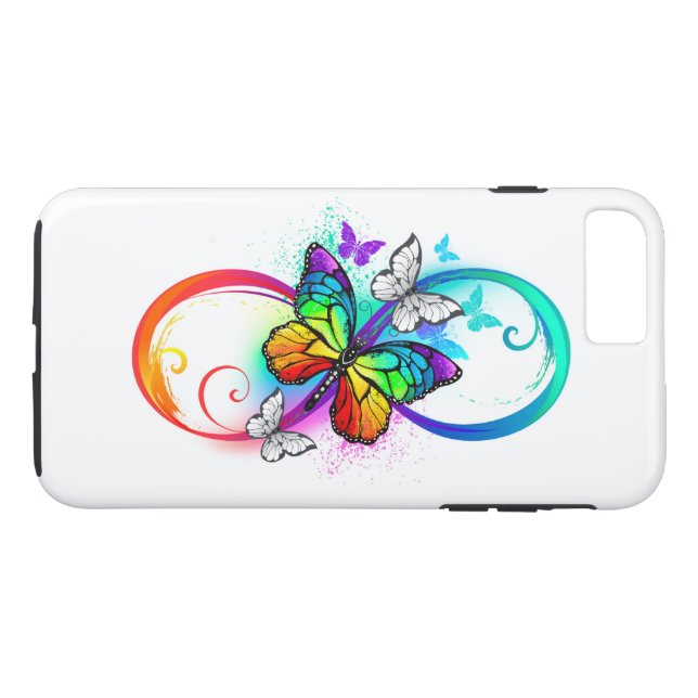 Bright infinity with rainbow butterfly Case-Mate iPhone case (Back (Horizontal))