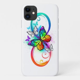 Bright infinity with rainbow butterfly Case-Mate iPhone case