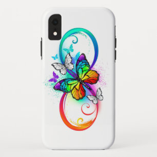 Bright infinity with rainbow butterfly Case-Mate iPhone case