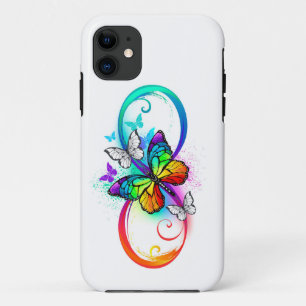 Bright infinity with rainbow butterfly Case-Mate iPhone case
