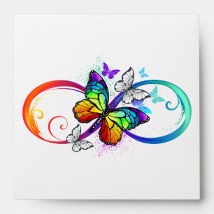 Bright infinity with rainbow butterfly envelope