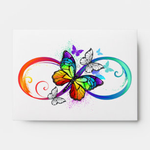 Bright infinity with rainbow butterfly envelope