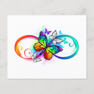 Bright infinity with rainbow butterfly flyer