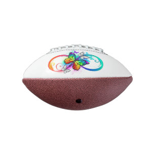Bright infinity with rainbow butterfly football