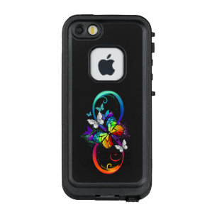 Bright infinity with rainbow butterfly LifeProof FRÄ’ iPhone SE/5/5s case
