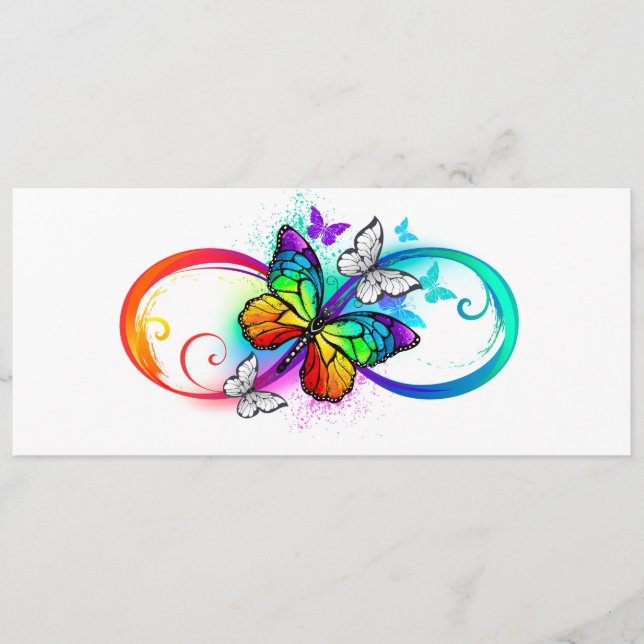 Bright infinity with rainbow butterfly menu (Front)