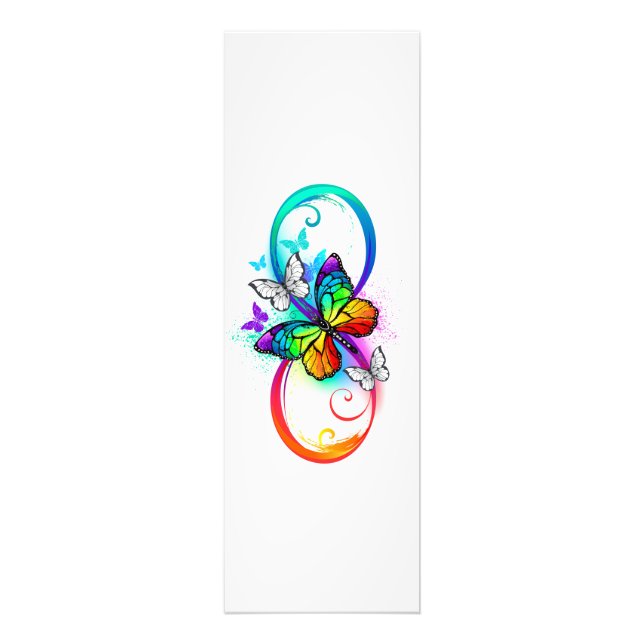 Bright infinity with rainbow butterfly photo print (Front)