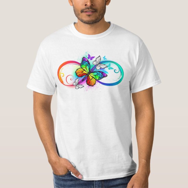 Bright infinity with rainbow butterfly T-Shirt (Front)