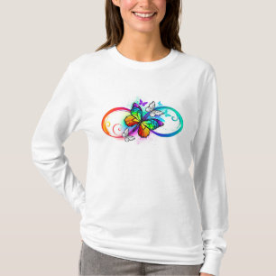 Bright infinity with rainbow butterfly T-Shirt