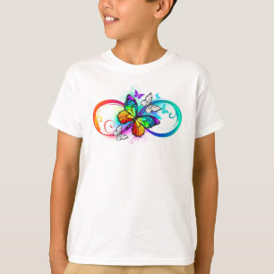 Bright infinity with rainbow butterfly T-Shirt