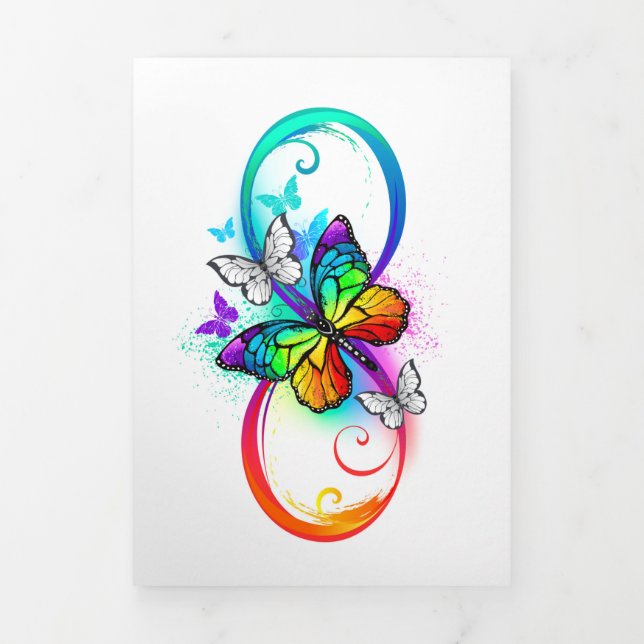 Bright infinity with rainbow butterfly Tri-Fold programme (Cover)