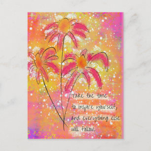 Bright Inspirational Quote Postcard