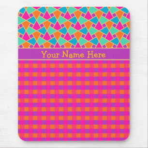 Bright Islamic Pattern and Checks Custom Mousepad