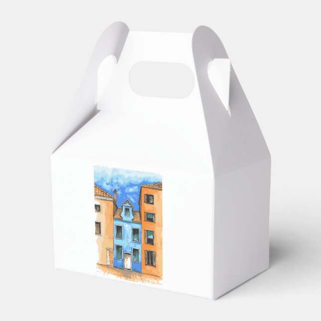 Bright Italian streets under the Mediterranean sun Favour Box (Front Side)