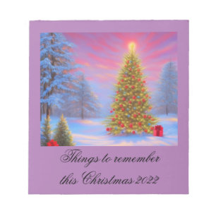 Bright, joyful Christmas morning design remember Notepad