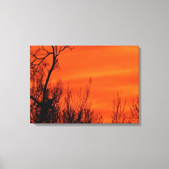 Bright Kansas Early Morning Sunrise Photo Canvas Print (Front)