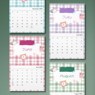 Bright Kawaii Kitty Art Calendar