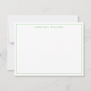 Bright Kelly Green Modern Professional Thin Border Card