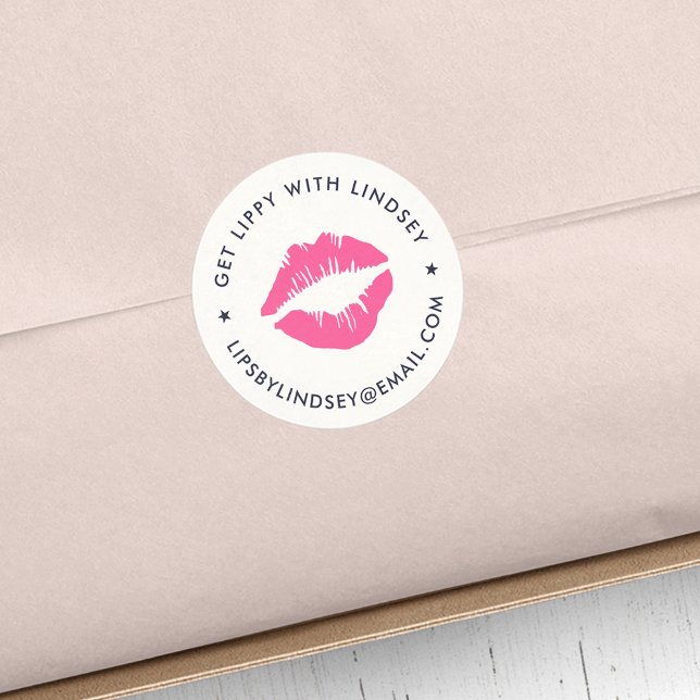 Bright Kiss | Lip Product Distributor Classic Round Sticker (Creator Uploaded)