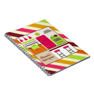 Bright Kitchen & Stripes Recipe Notebook
