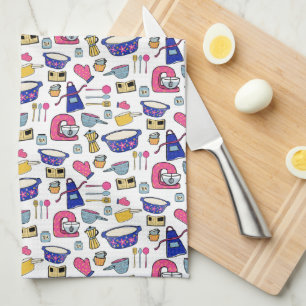 Bright Kitchen Utensils CookCake Maker Tea Towel
