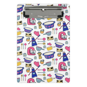 Bright Kitchen Utensils pattern Mini Clipboard