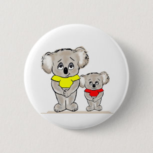 Bright Koalas 6 Cm Round Badge