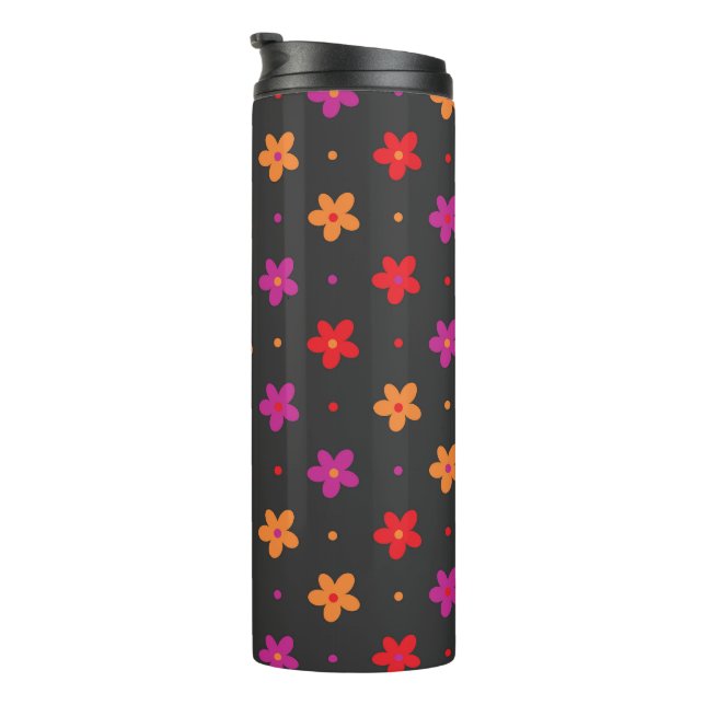 Bright large floral pops of colour  thermal tumbler (Rotated Right)